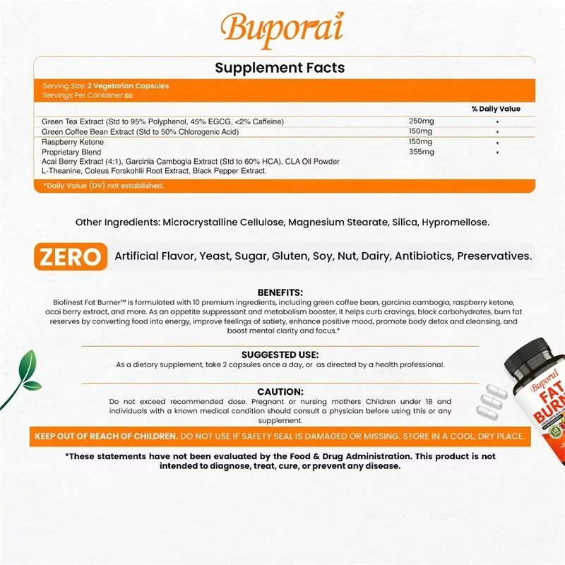 Fat Burner Capsules - Healthy  - Green Tea Extract Fat ulasan dan harga