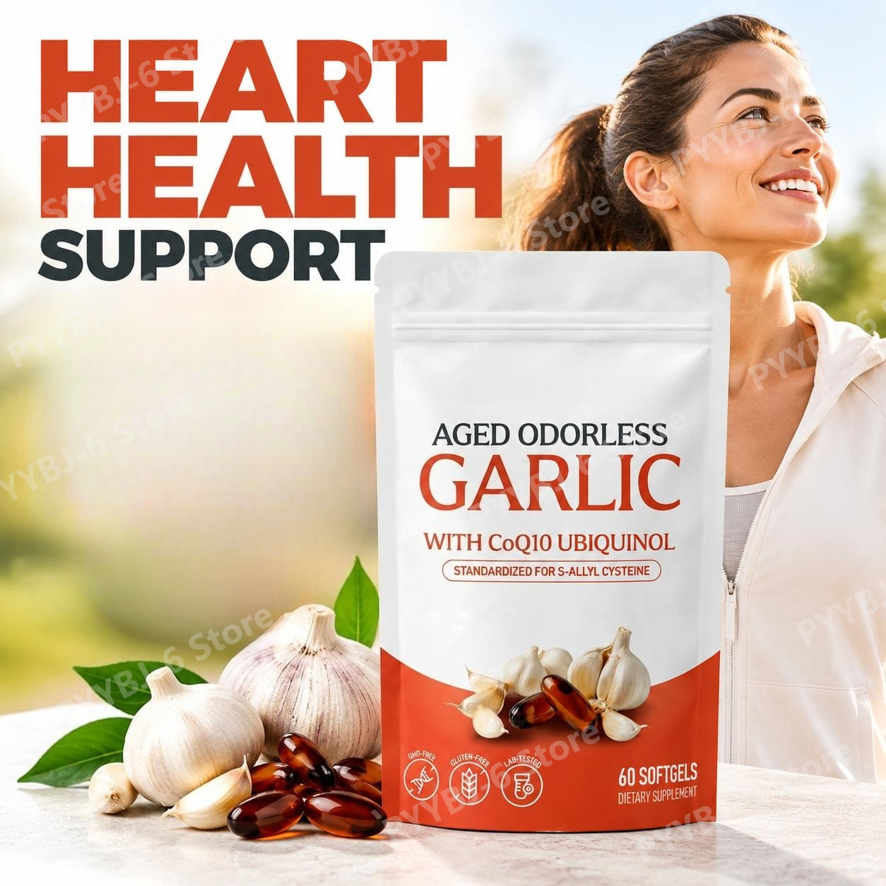 Aged Odorless Garlic Softgels  - Coq10 Ubiquinol Softgel ulasan dan harga