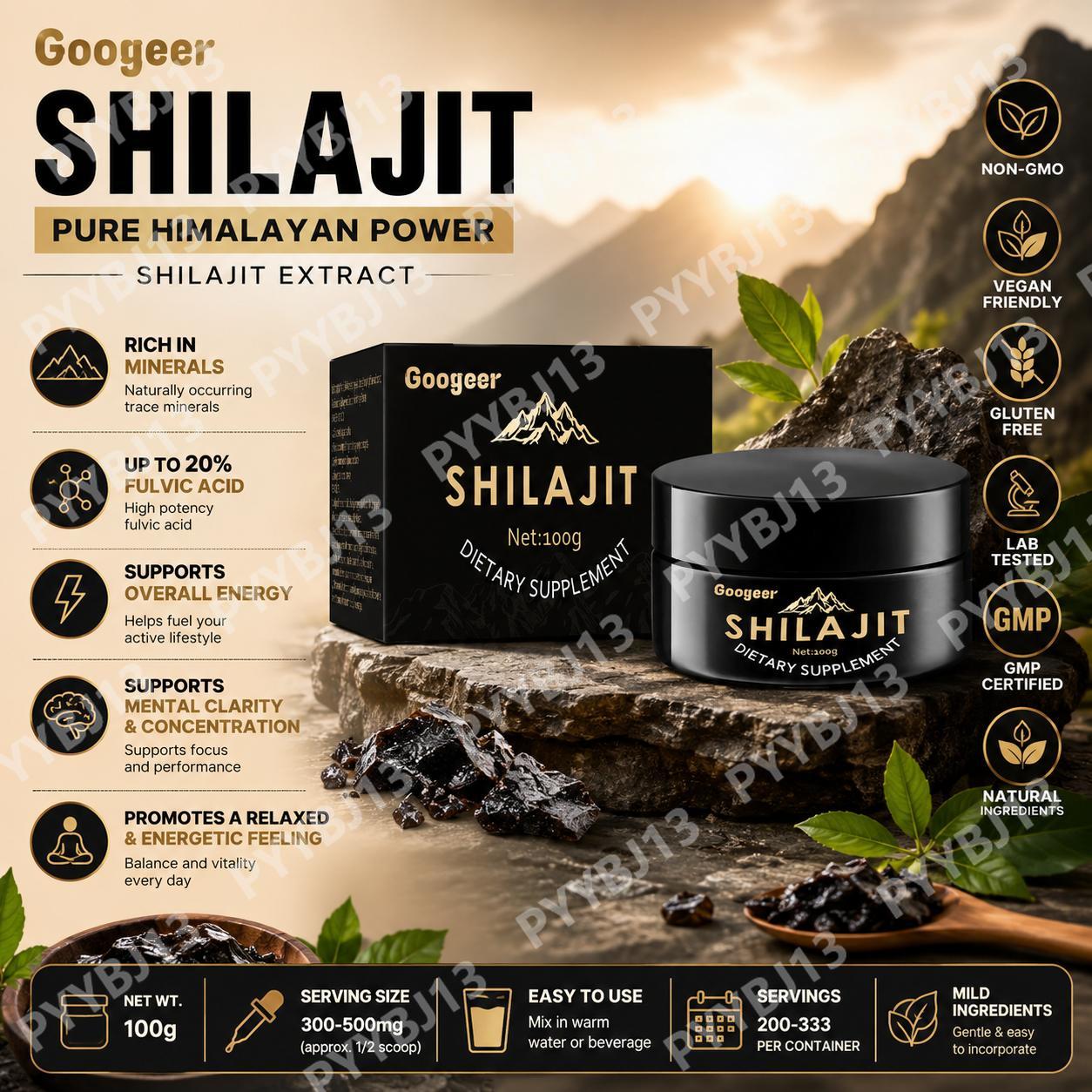 Googeer Shilajit Drops Mineral - Shilajit Resin Pure ulasan dan harga