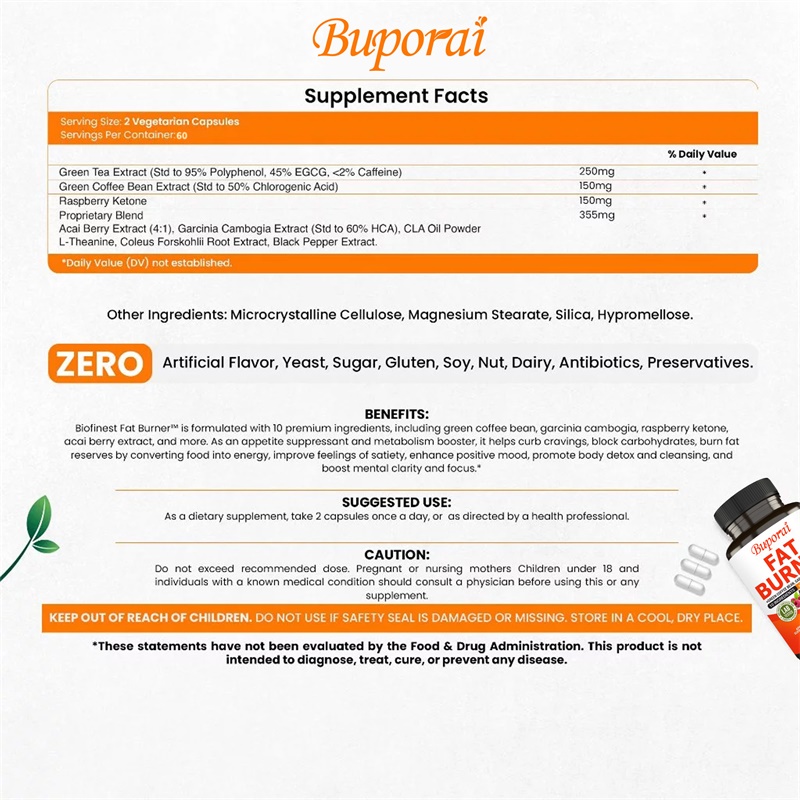 Fat Burner Supplement - Boosts - Green Tea Extract Fat ulasan dan harga